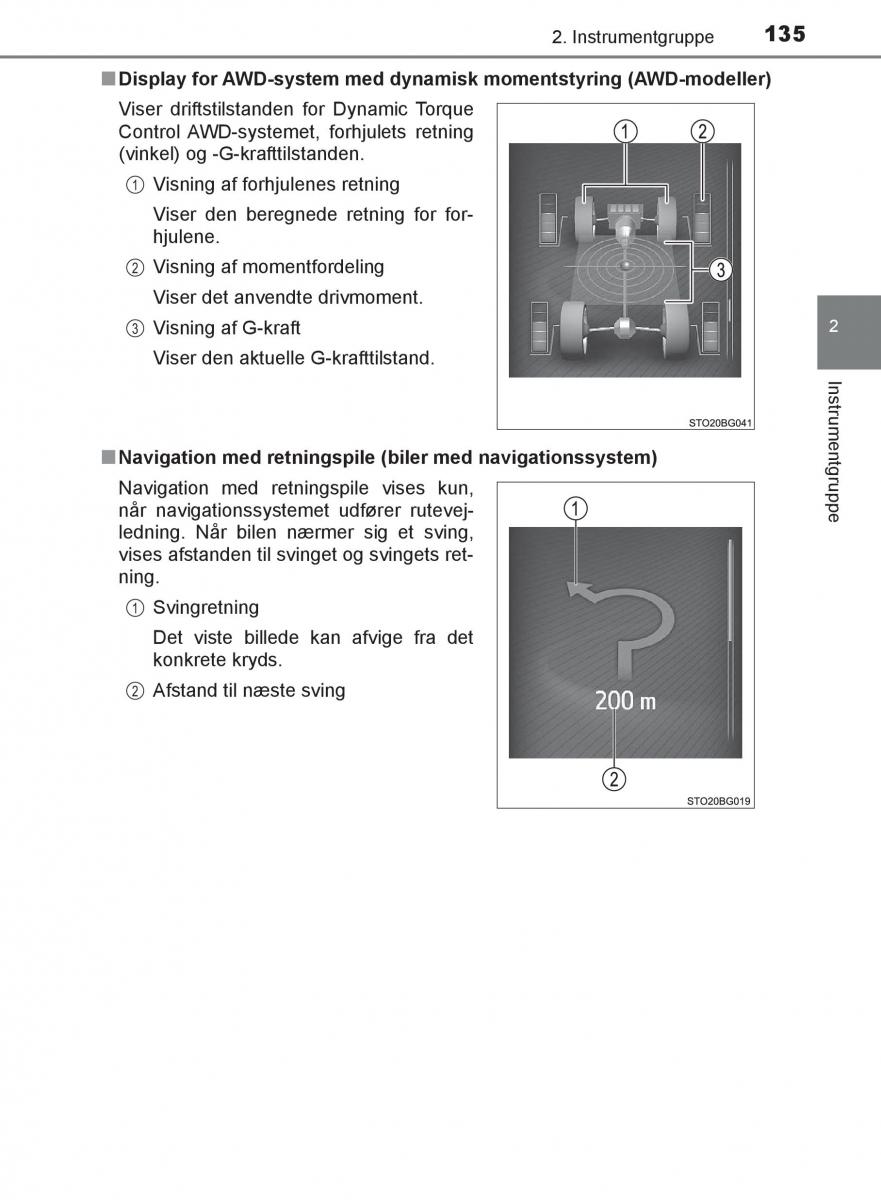 Toyota C HR Bilens instruktionsbog / page 135