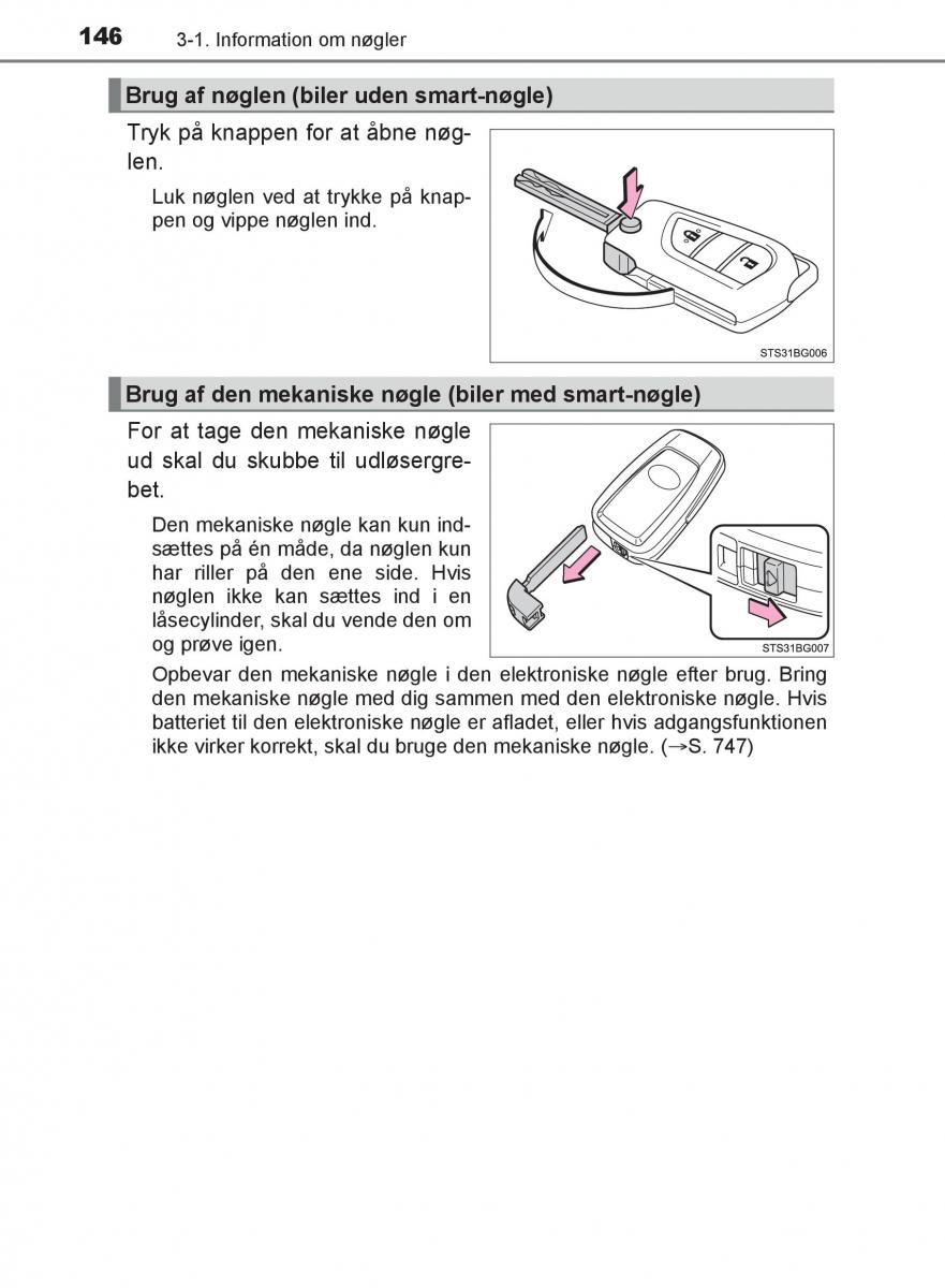 Toyota C HR Bilens instruktionsbog / page 146