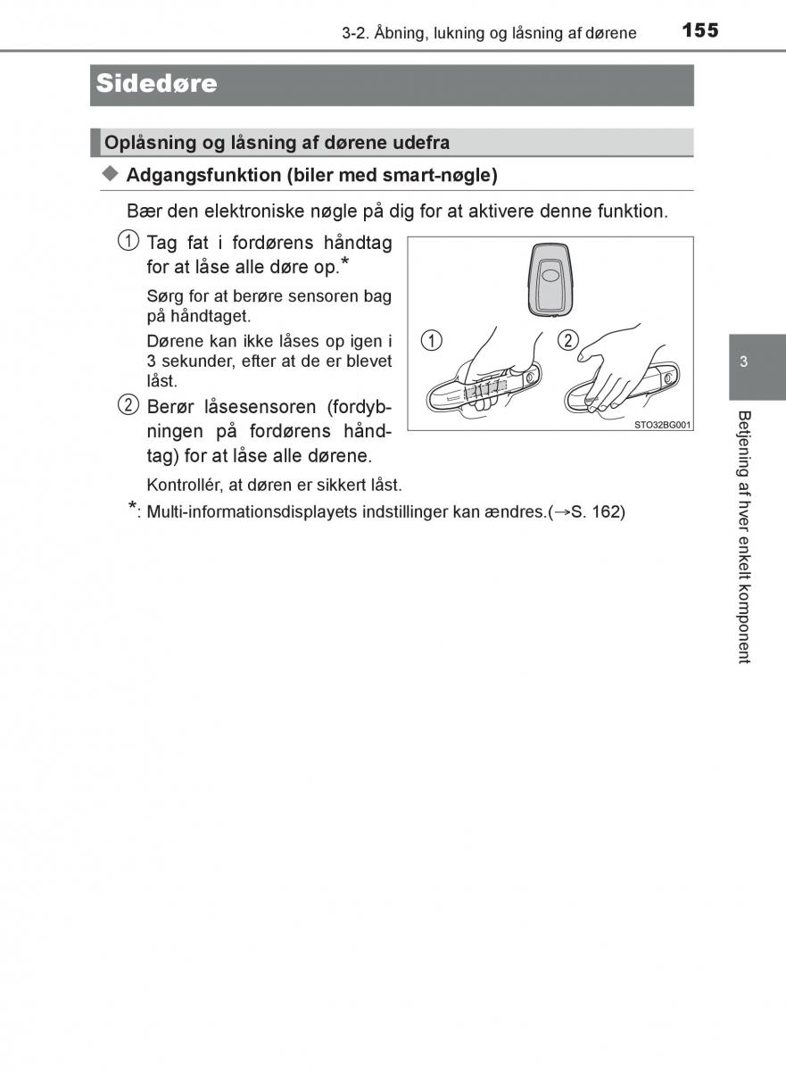 Toyota C HR Bilens instruktionsbog / page 155