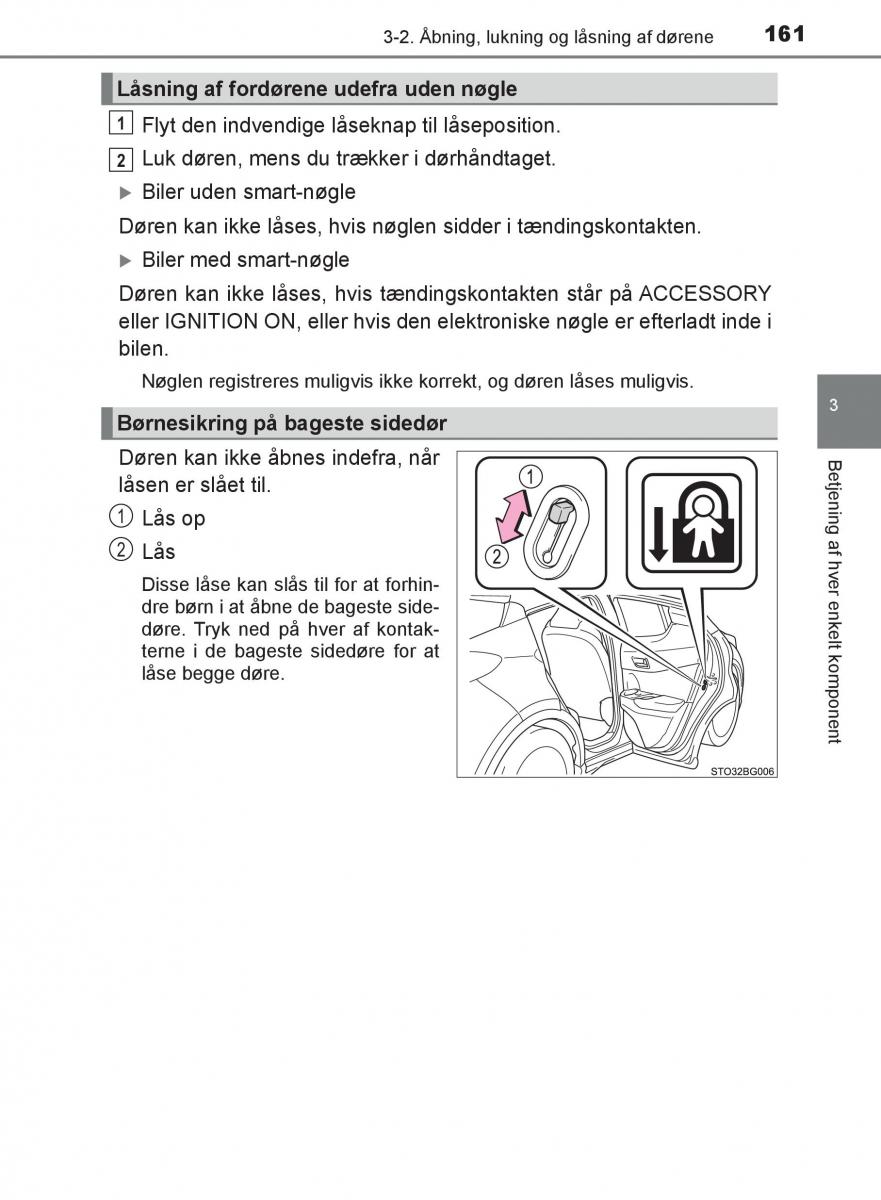 Toyota C HR Bilens instruktionsbog / page 161