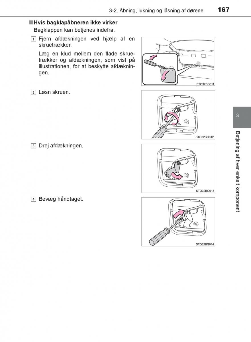 Toyota C HR Bilens instruktionsbog / page 167