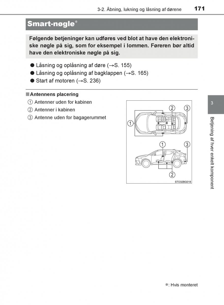 Toyota C HR Bilens instruktionsbog / page 171