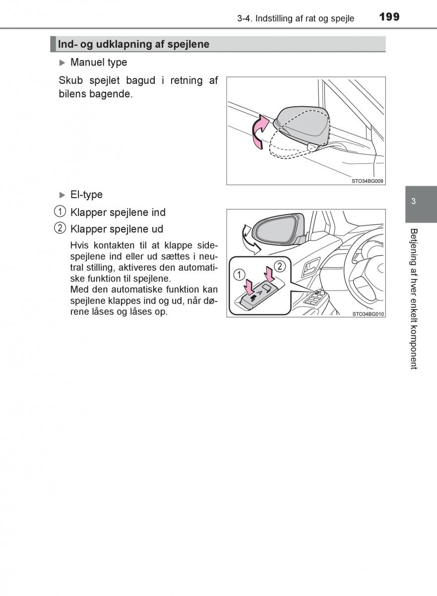 Toyota C HR Bilens instruktionsbog / page 199