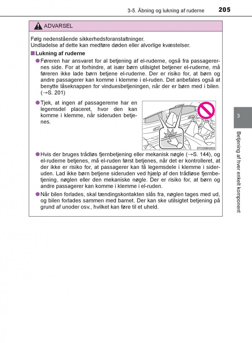 Toyota C HR Bilens instruktionsbog / page 205