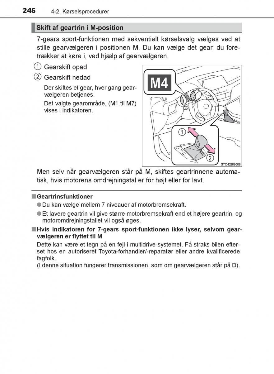 Toyota C HR Bilens instruktionsbog / page 246