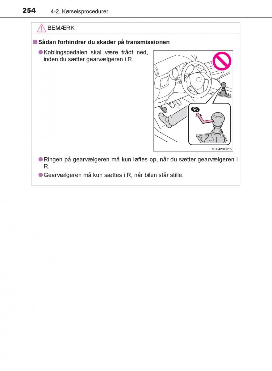 Toyota C HR Bilens instruktionsbog / page 254