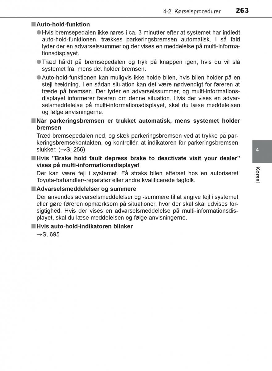 Toyota C HR Bilens instruktionsbog / page 263