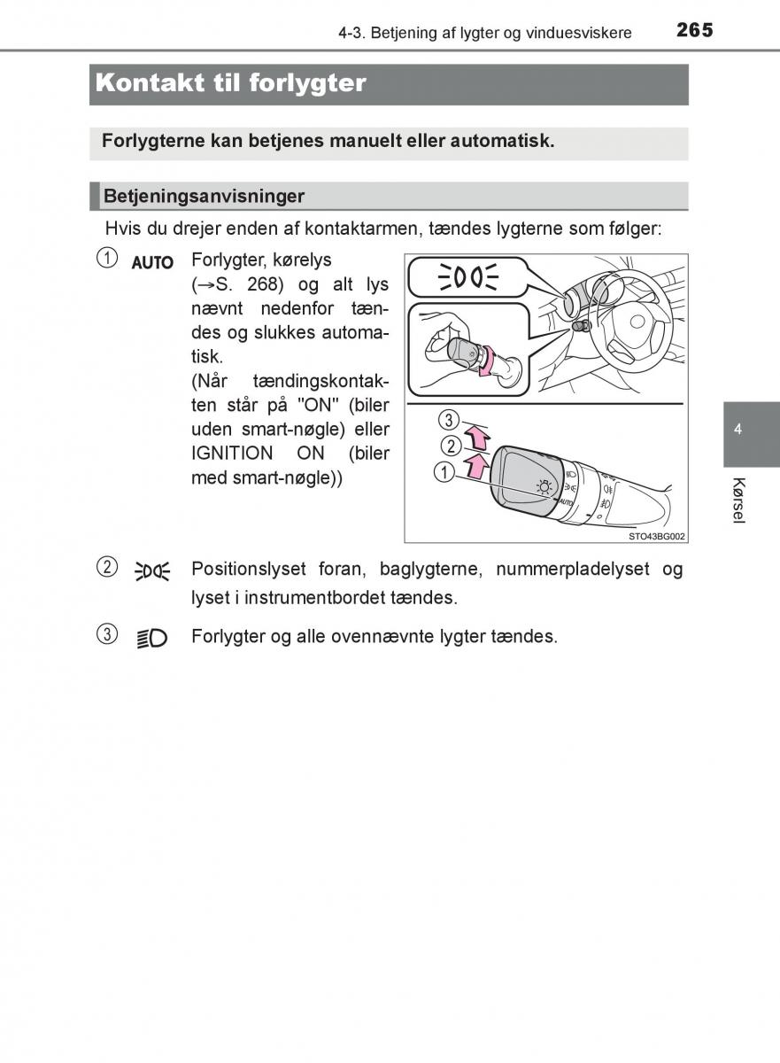 Toyota C HR Bilens instruktionsbog / page 265