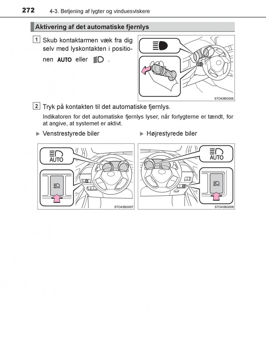 Toyota C HR Bilens instruktionsbog / page 272