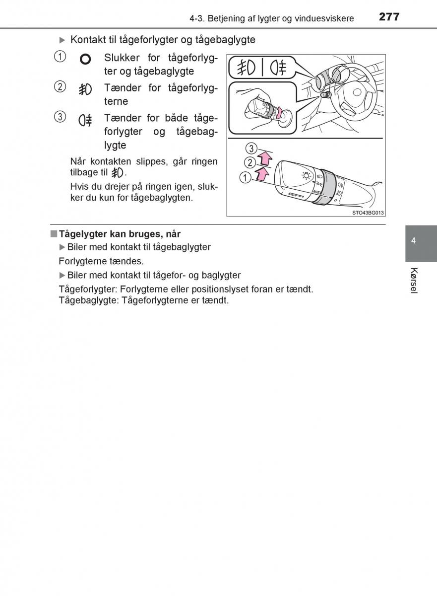 Toyota C HR Bilens instruktionsbog / page 277