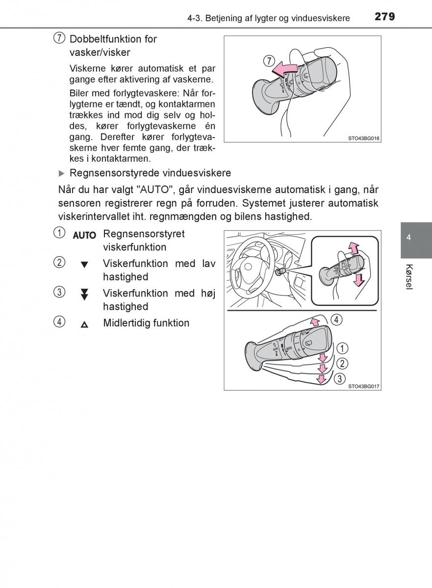 Toyota C HR Bilens instruktionsbog / page 279