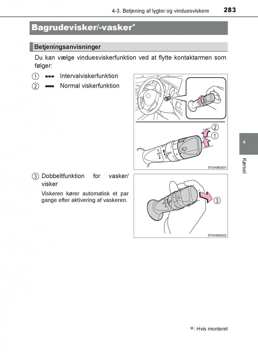 Toyota C HR Bilens instruktionsbog / page 283