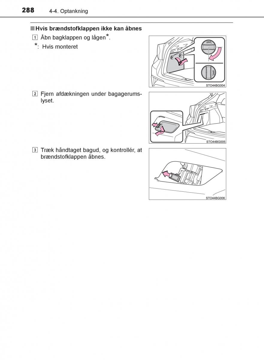 Toyota C HR Bilens instruktionsbog / page 288