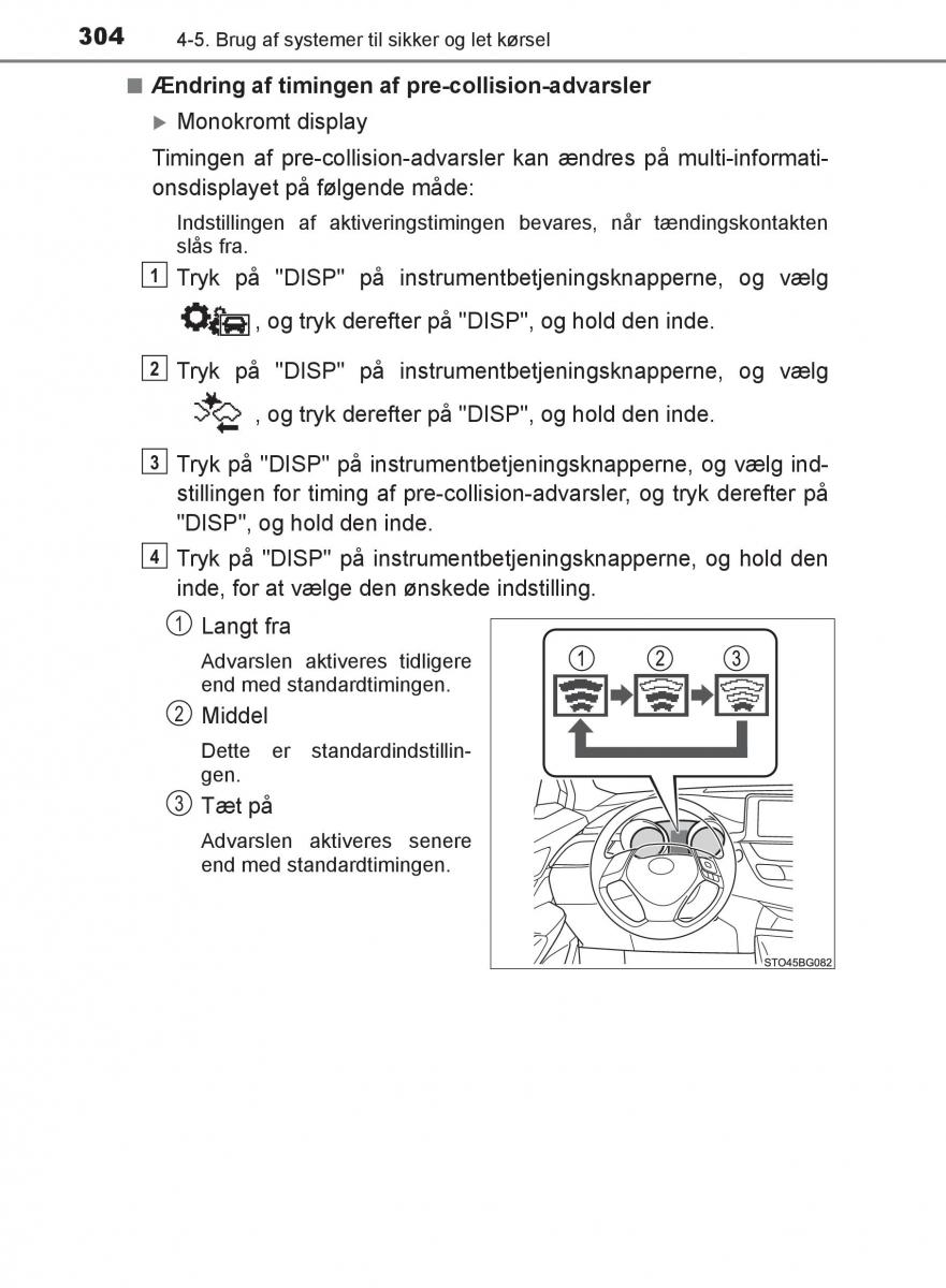 Toyota C HR Bilens instruktionsbog / page 304