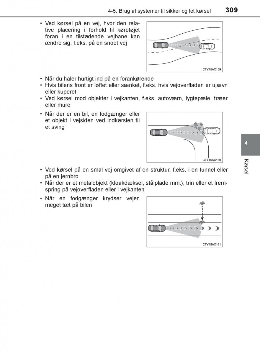 Toyota C HR Bilens instruktionsbog / page 309