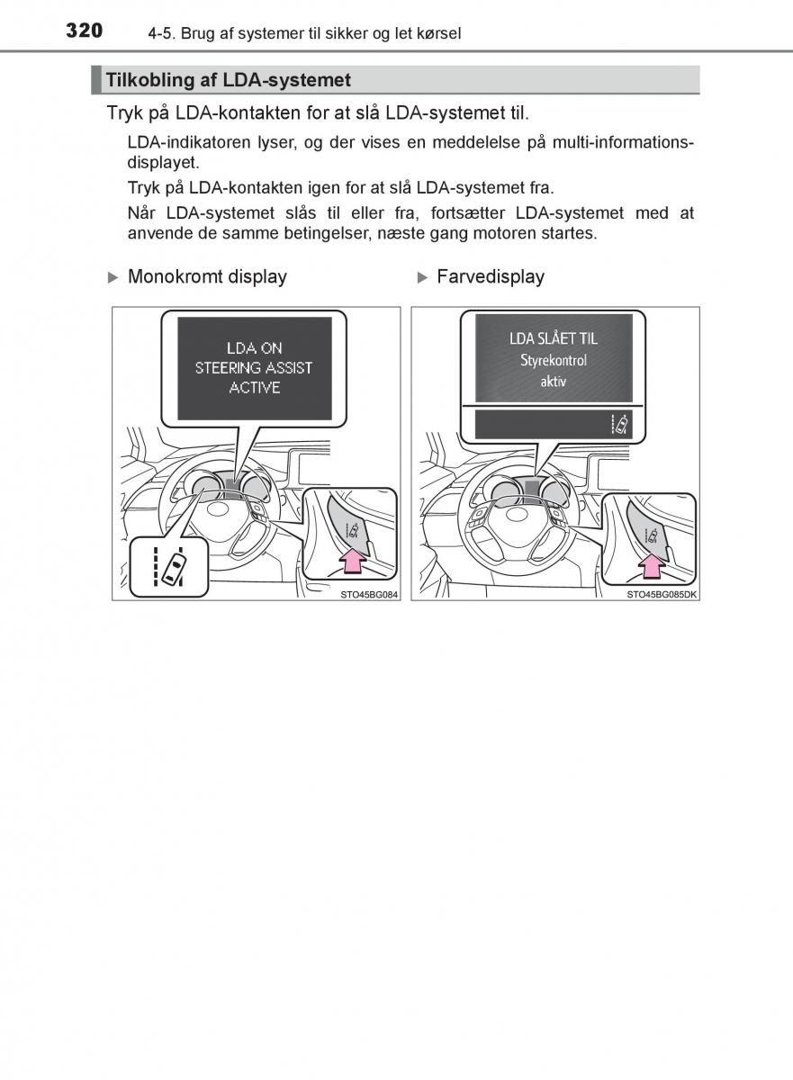 Toyota C HR Bilens instruktionsbog / page 320