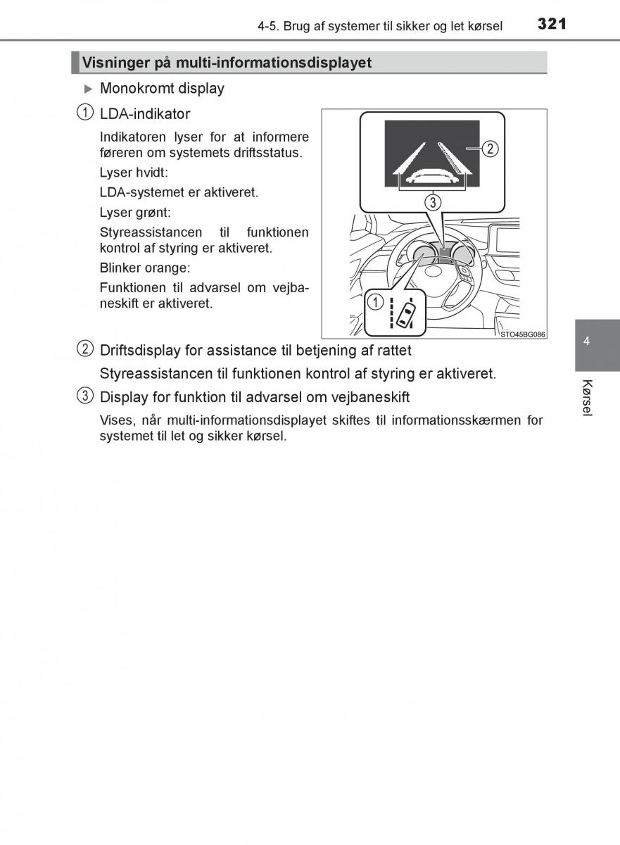 Toyota C HR Bilens instruktionsbog / page 321