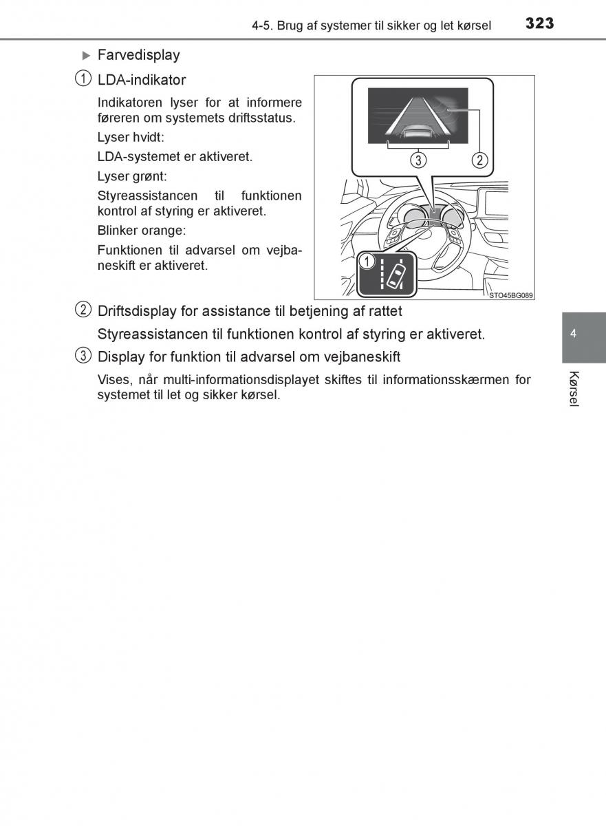 Toyota C HR Bilens instruktionsbog / page 323