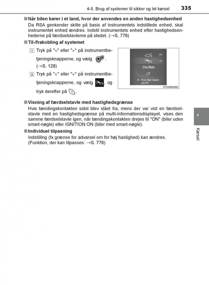 Toyota C HR Bilens instruktionsbog / page 335