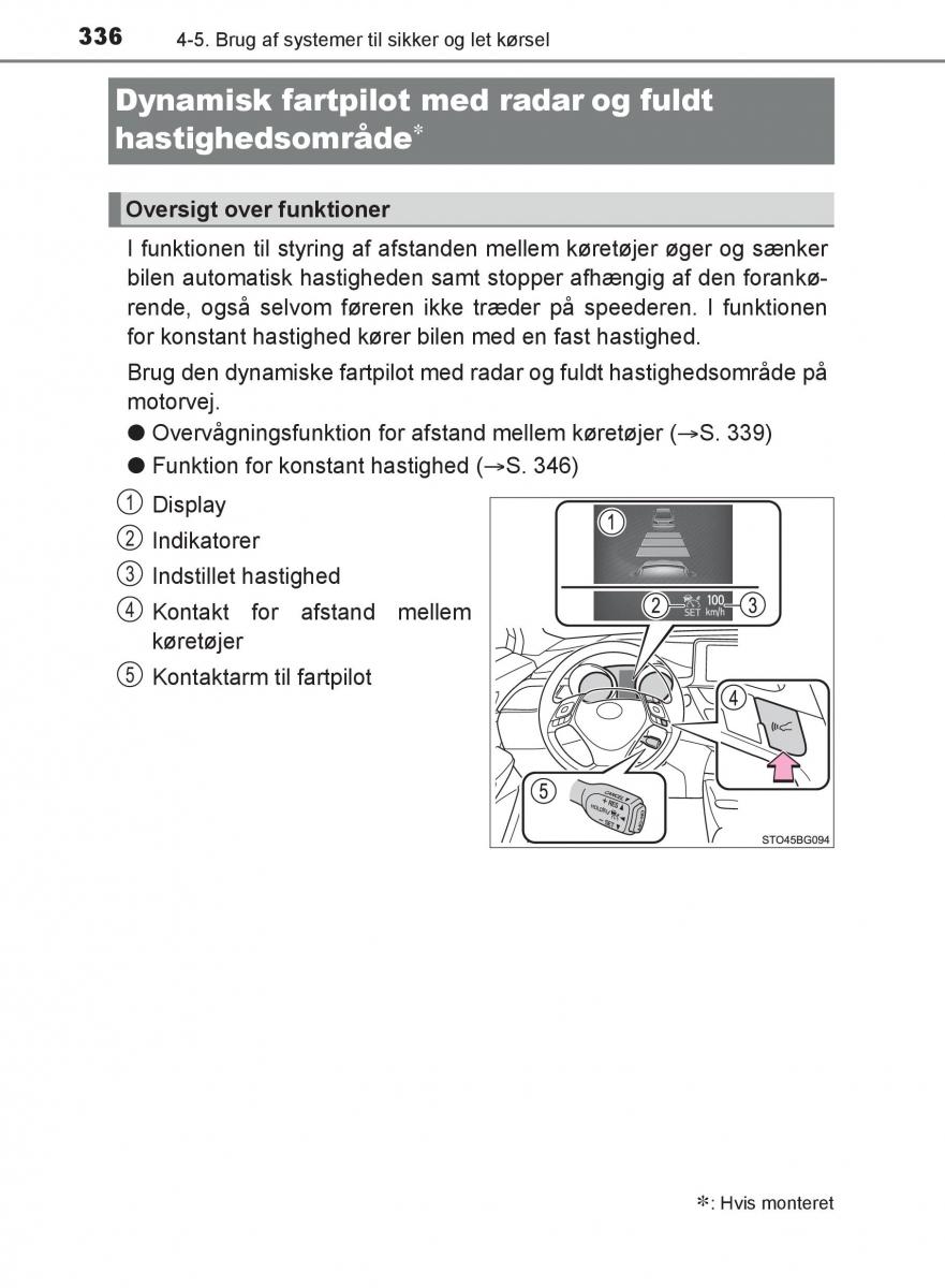 Toyota C HR Bilens instruktionsbog / page 336