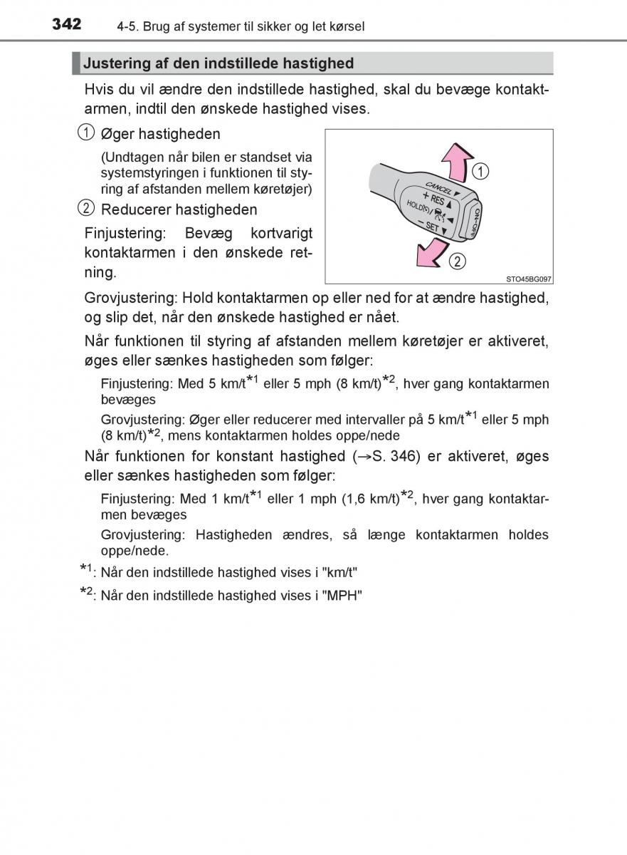 Toyota C HR Bilens instruktionsbog / page 342