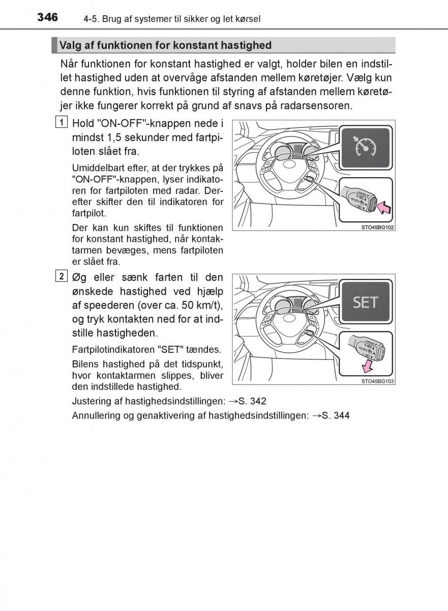 Toyota C HR Bilens instruktionsbog / page 346