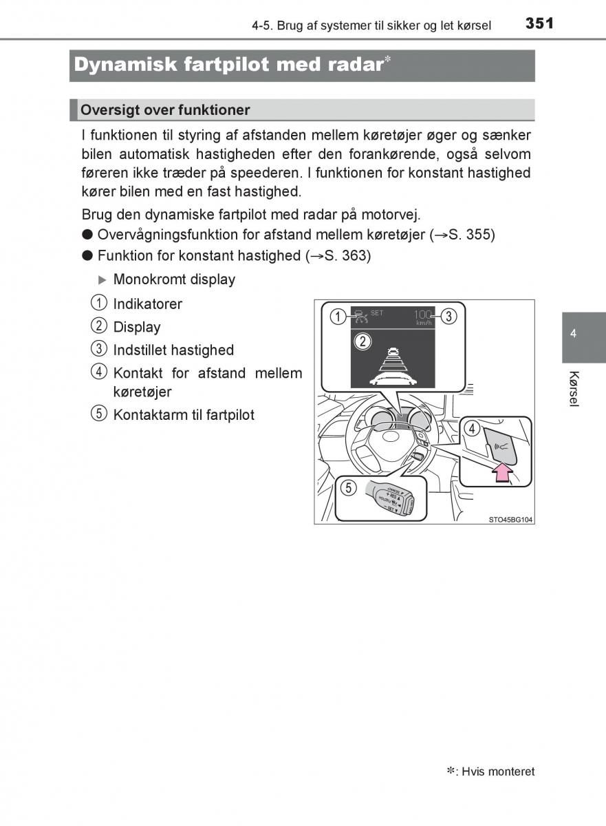 Toyota C HR Bilens instruktionsbog / page 351