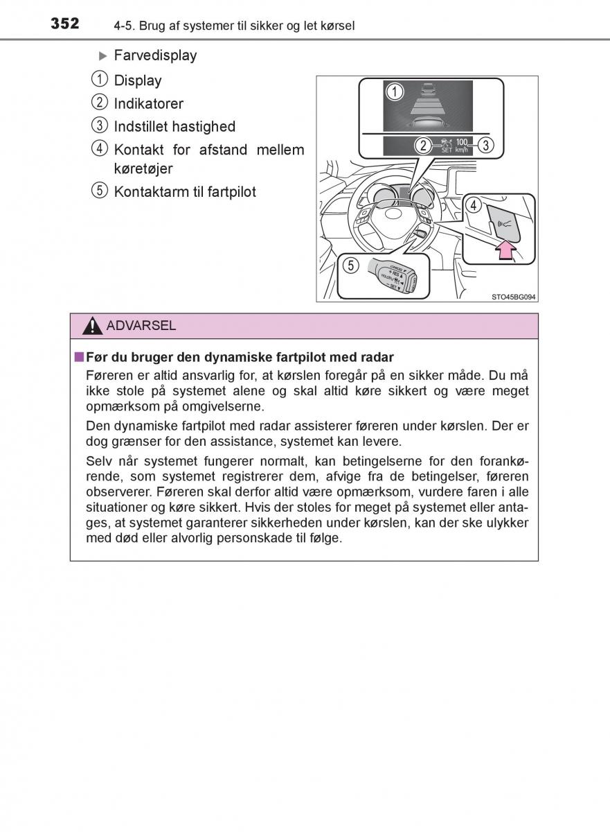 Toyota C HR Bilens instruktionsbog / page 352