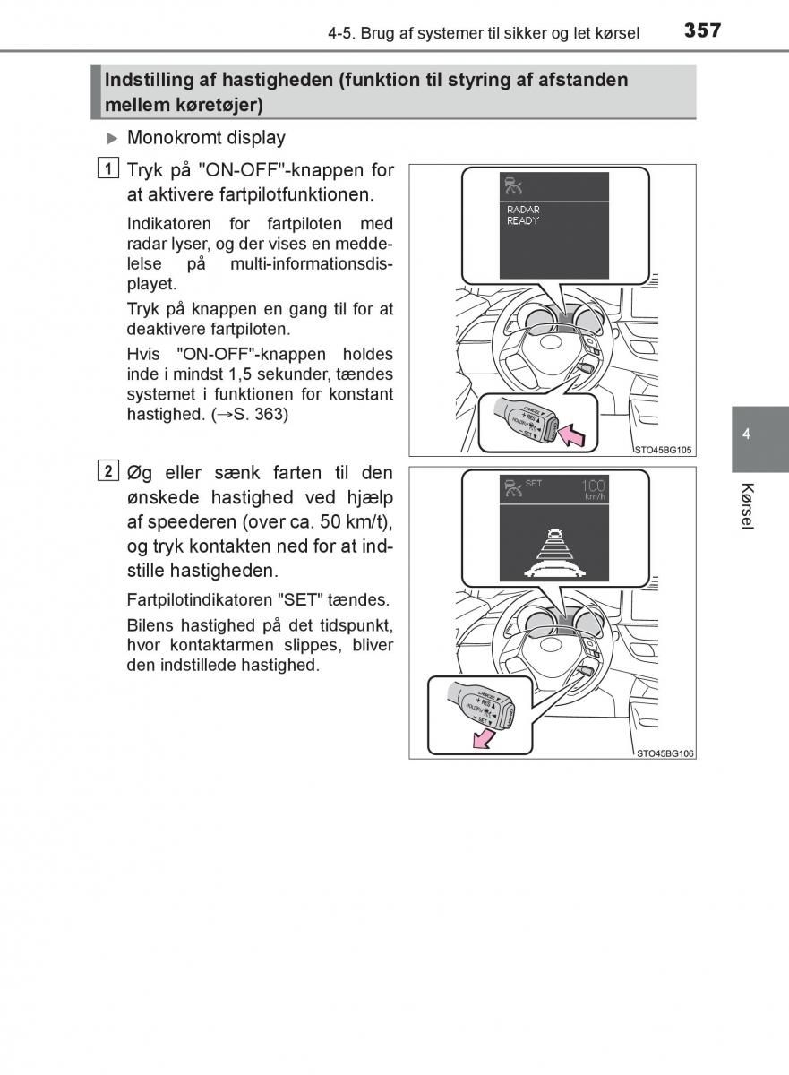 Toyota C HR Bilens instruktionsbog / page 357