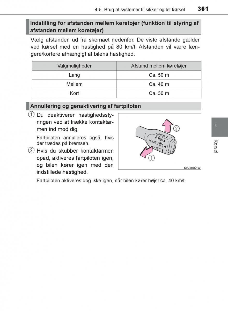 Toyota C HR Bilens instruktionsbog / page 361