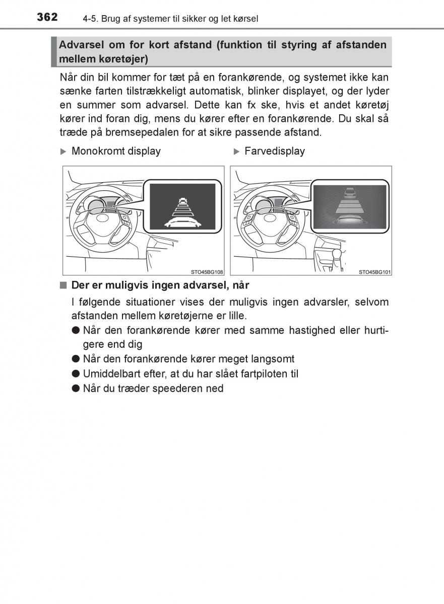 Toyota C HR Bilens instruktionsbog / page 362