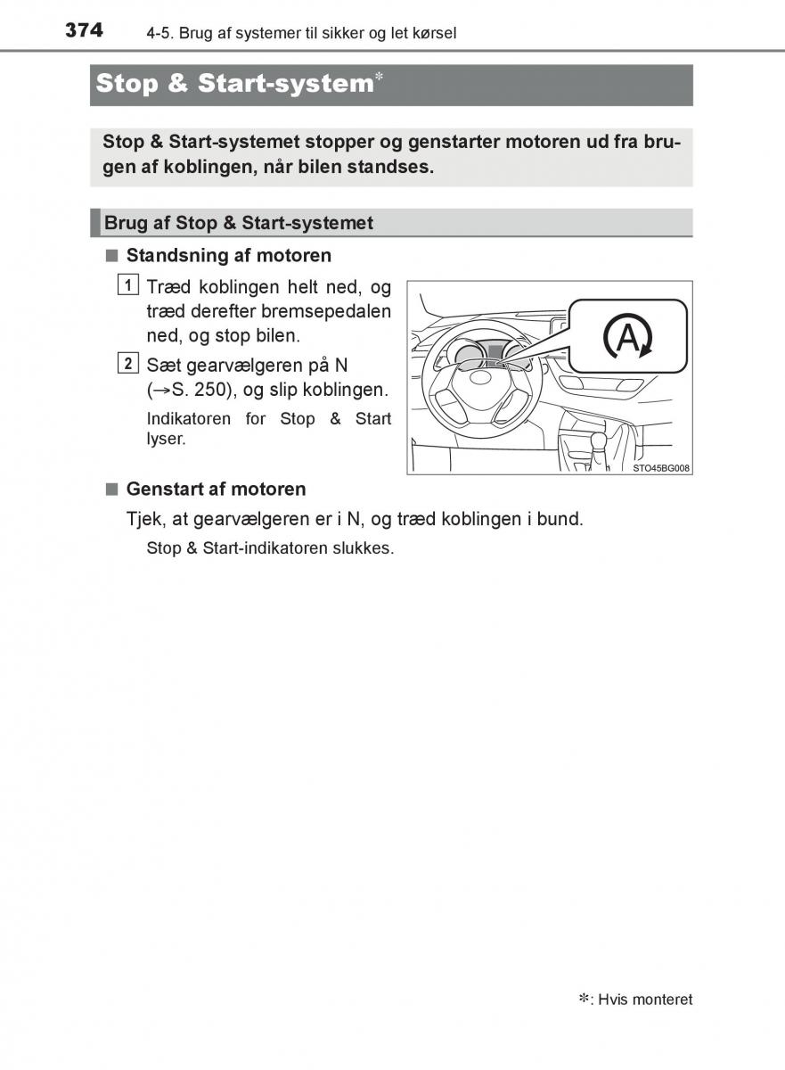 Toyota C HR Bilens instruktionsbog / page 374