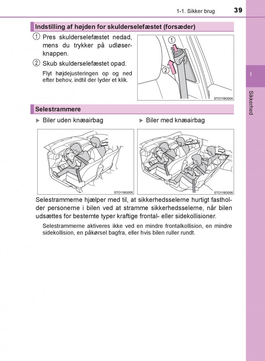 Toyota C HR Bilens instruktionsbog / page 39