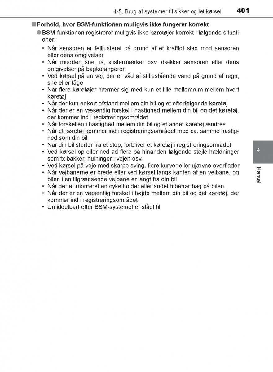 Toyota C HR Bilens instruktionsbog / page 401