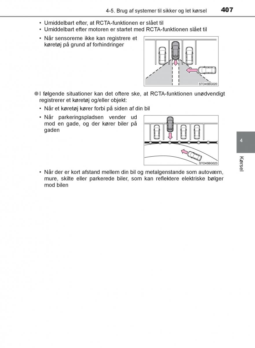 Toyota C HR Bilens instruktionsbog / page 407