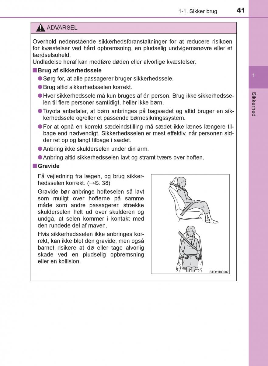 Toyota C HR Bilens instruktionsbog / page 41