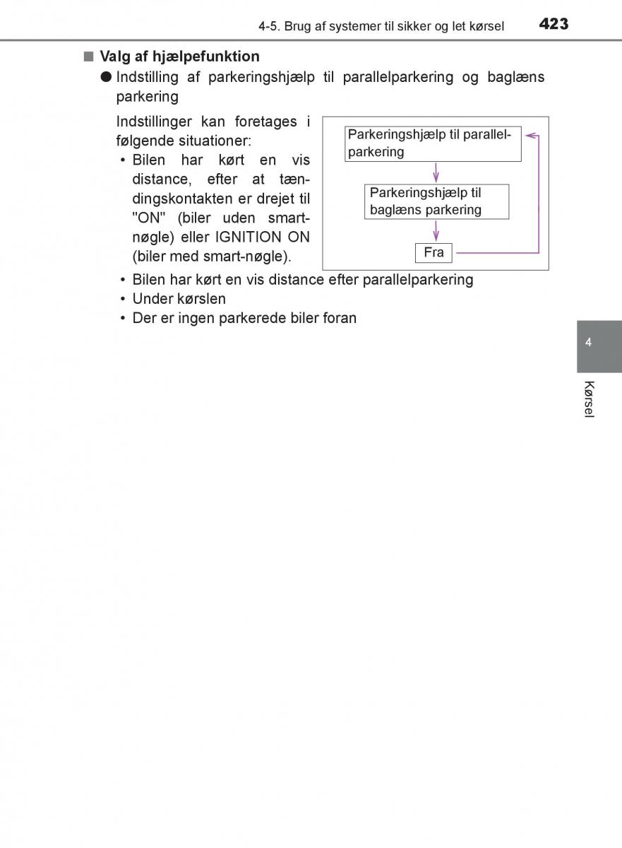 Toyota C HR Bilens instruktionsbog / page 423