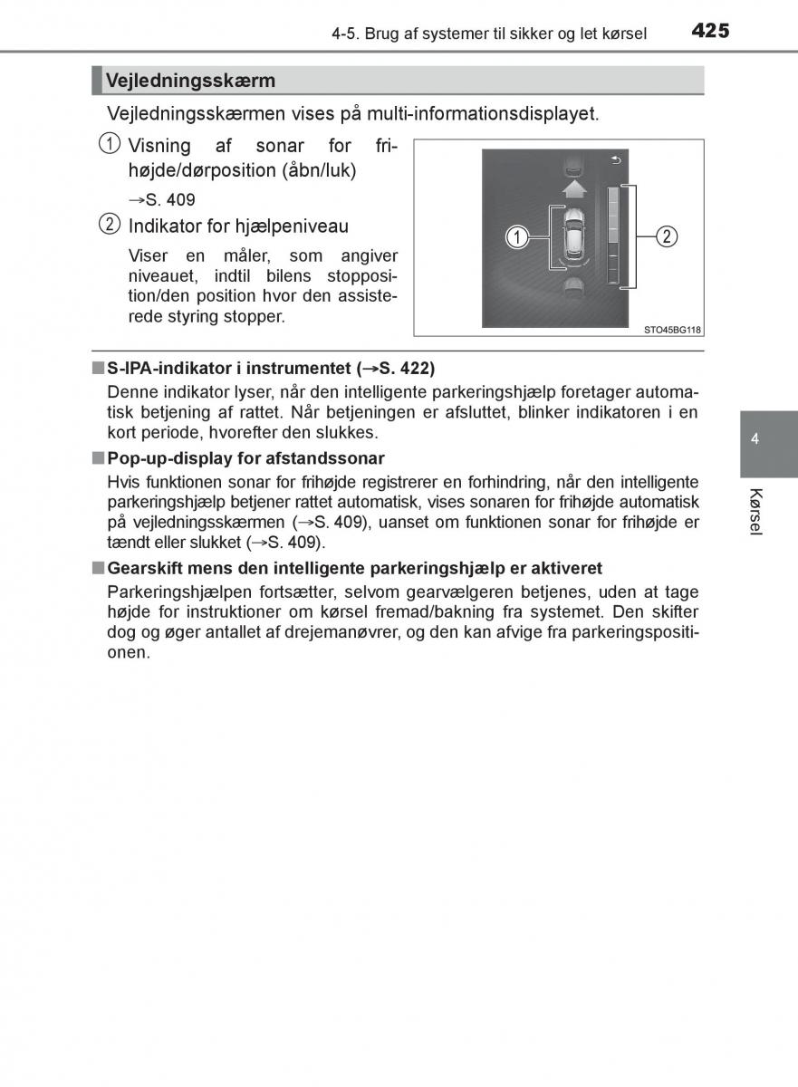 Toyota C HR Bilens instruktionsbog / page 425