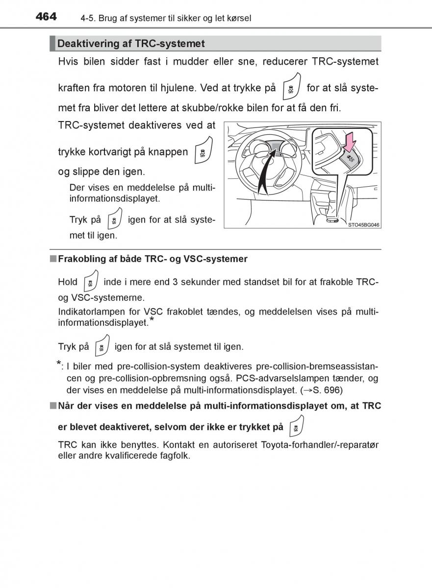 Toyota C HR Bilens instruktionsbog / page 464