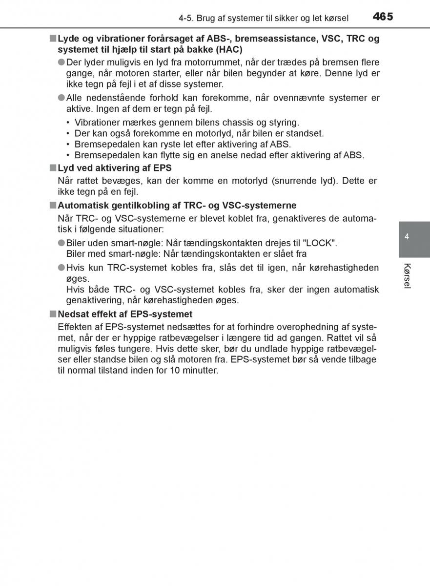 Toyota C HR Bilens instruktionsbog / page 465