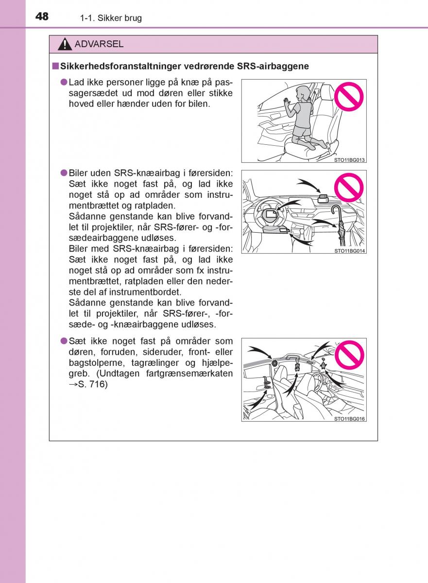 Toyota C HR Bilens instruktionsbog / page 48