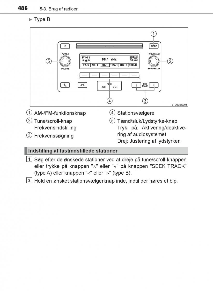 Toyota C HR Bilens instruktionsbog / page 486