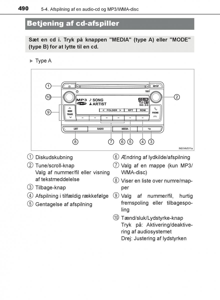 Toyota C HR Bilens instruktionsbog / page 490