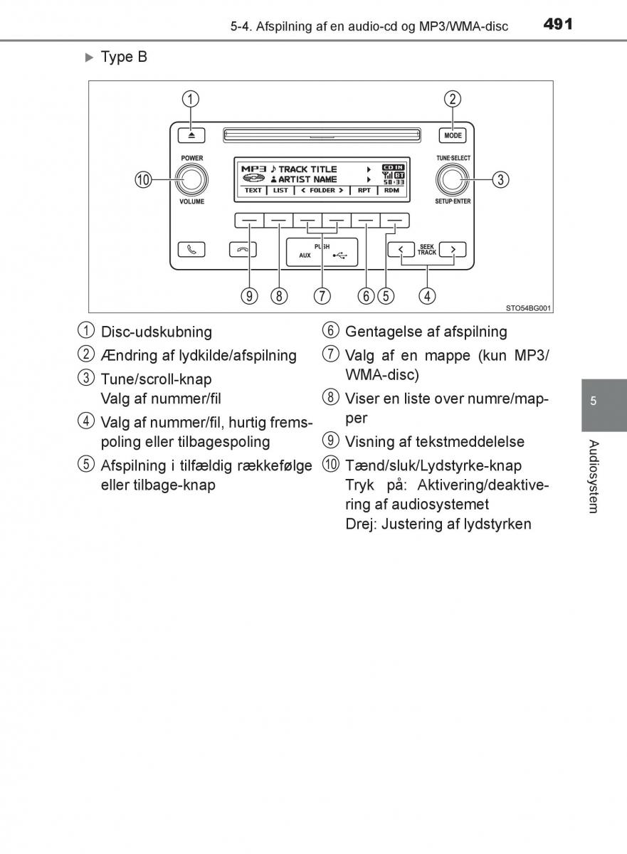 Toyota C HR Bilens instruktionsbog / page 491