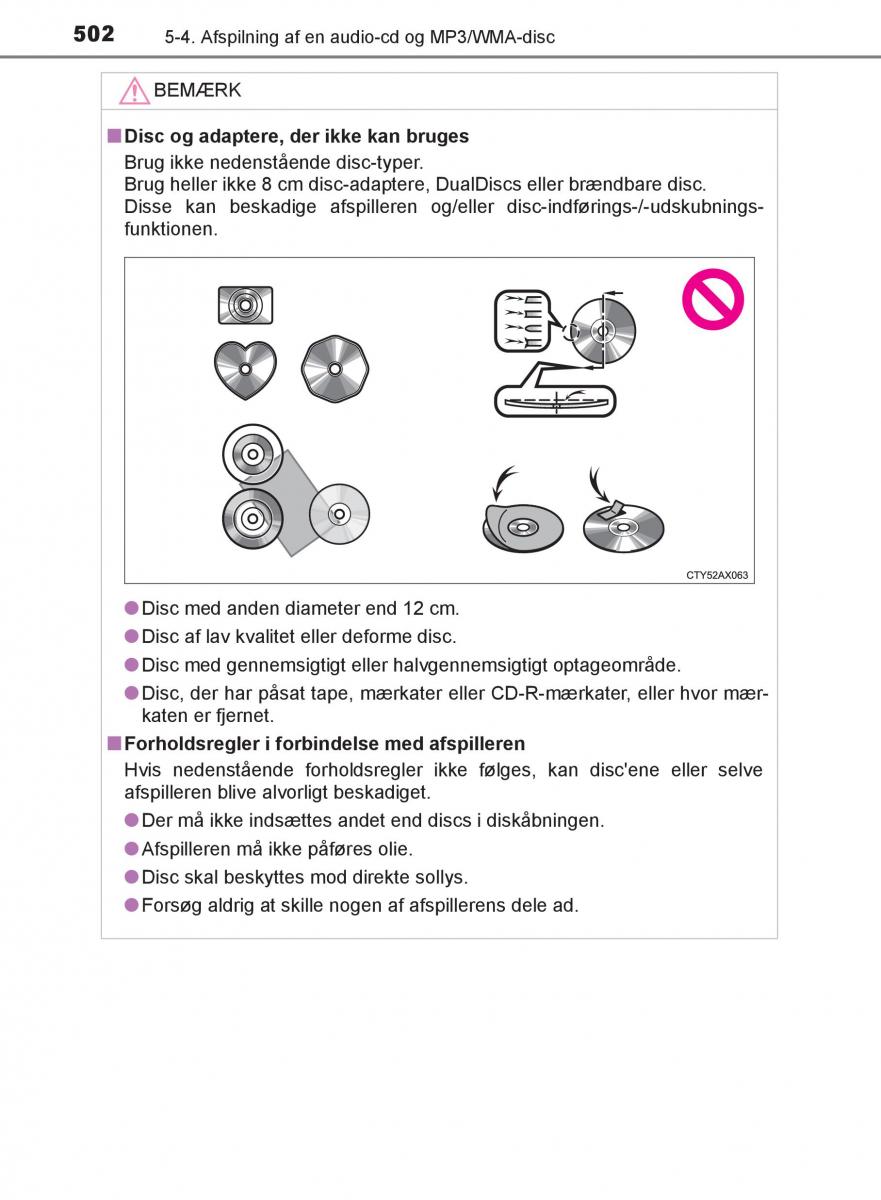 Toyota C HR Bilens instruktionsbog / page 502