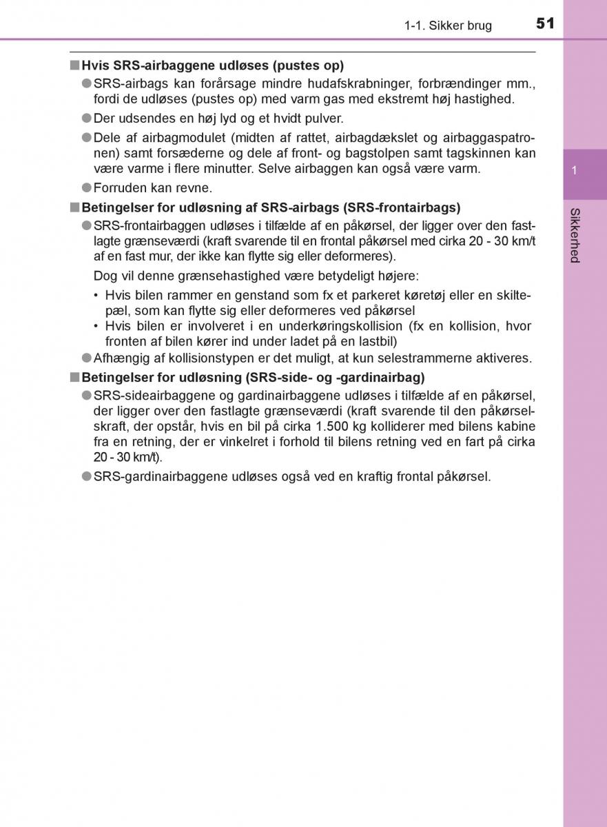 Toyota C HR Bilens instruktionsbog / page 51