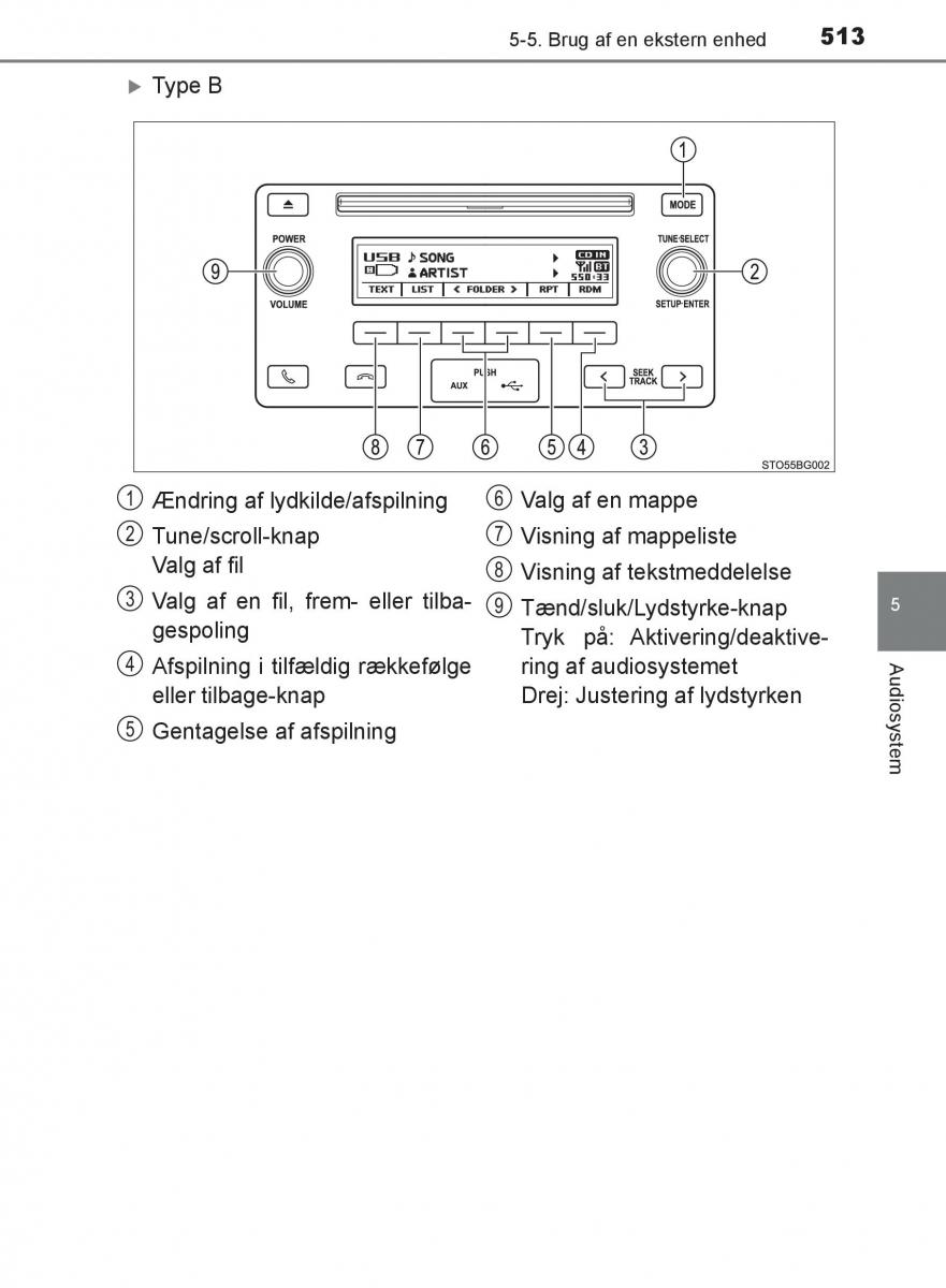 Toyota C HR Bilens instruktionsbog / page 513