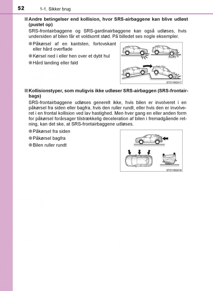 Toyota C HR Bilens instruktionsbog / page 52