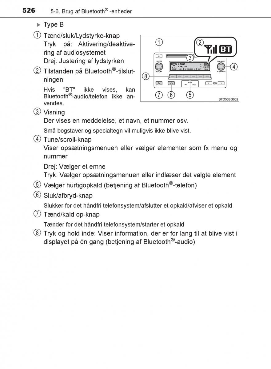 Toyota C HR Bilens instruktionsbog / page 526