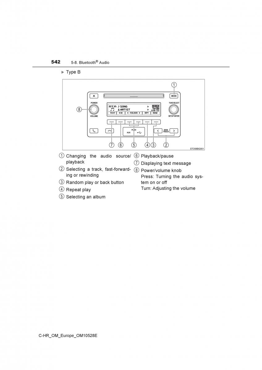 Toyota C HR owners manual / page 542